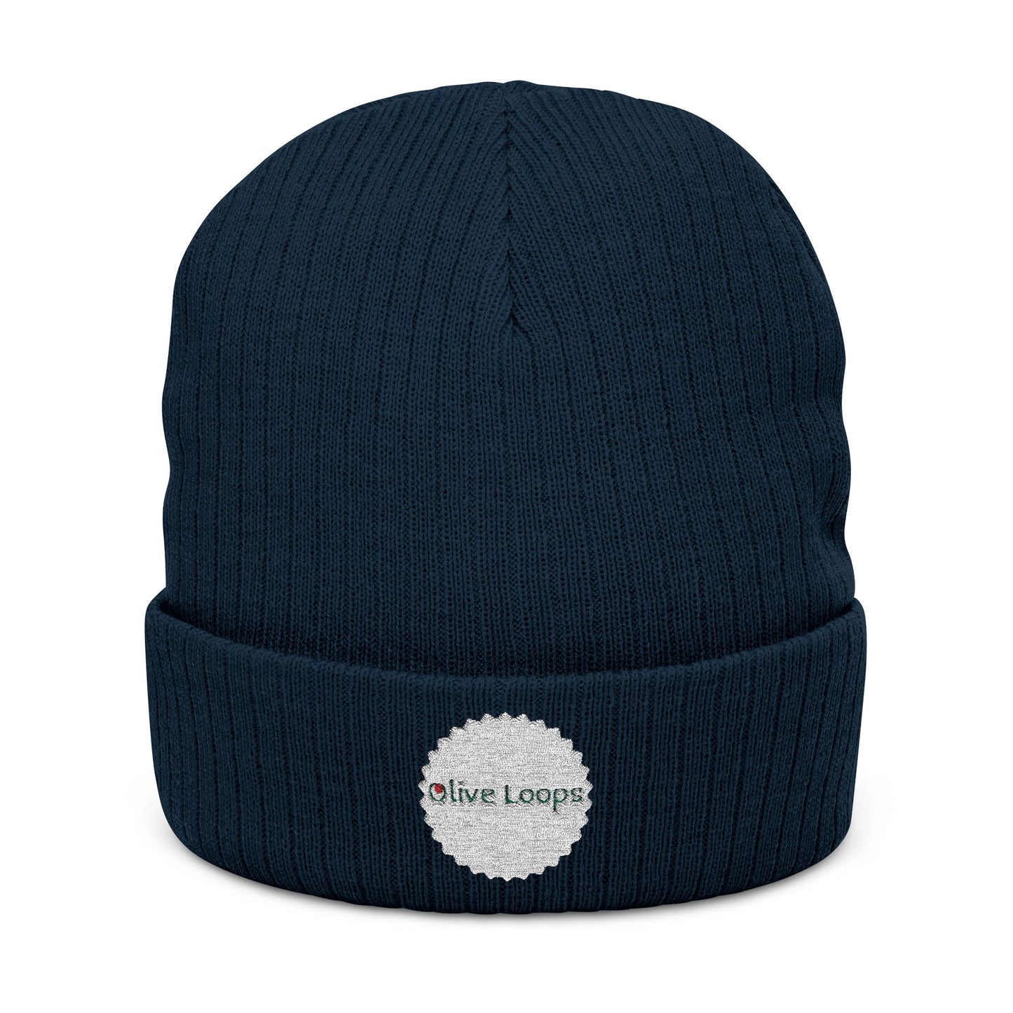 Olive Loops: Ribbed Knit Beanie